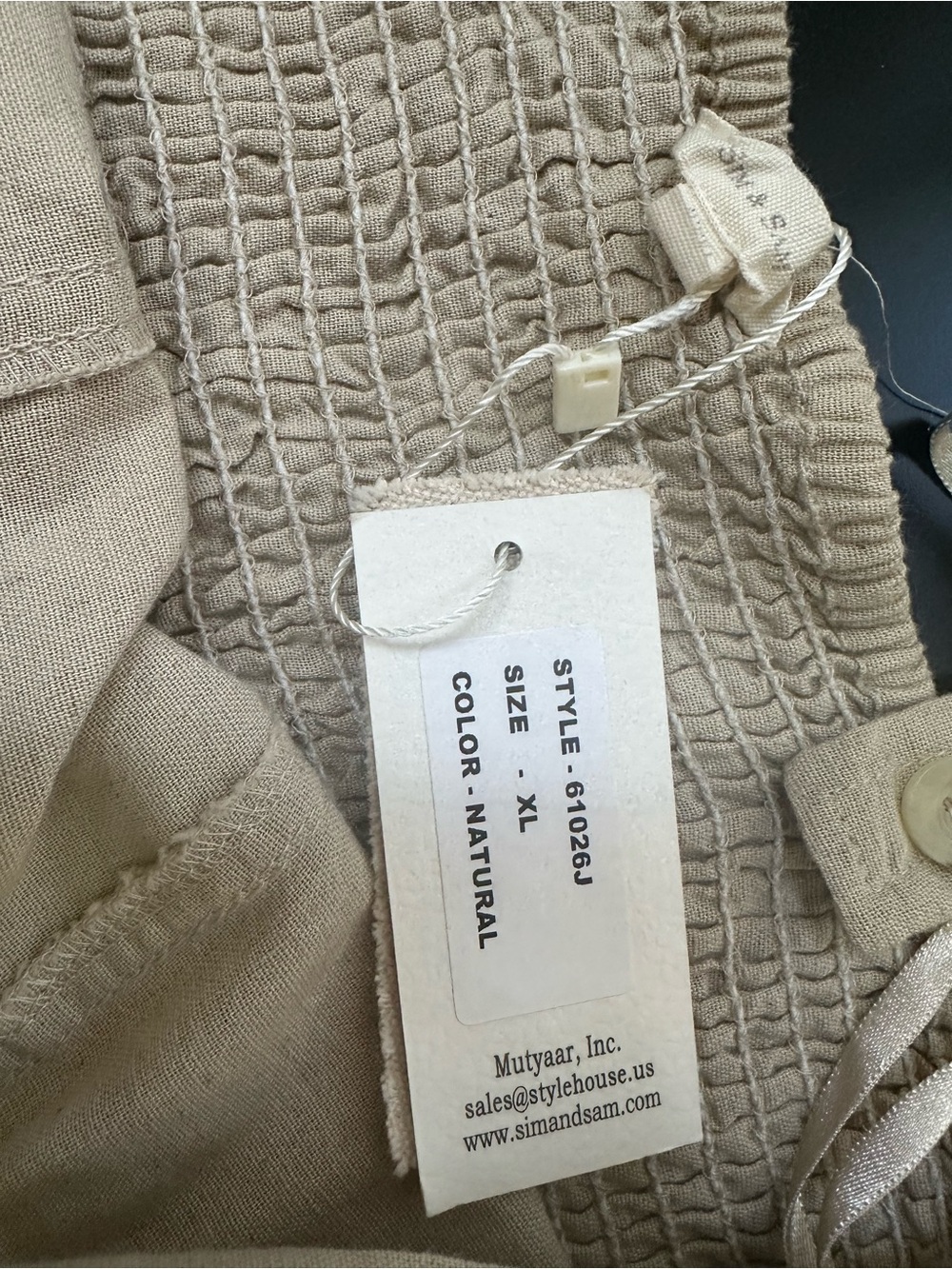 NWT Sim & Sam Lightweight White Linen blend Jumpsuit with adjustable Straps XL - Picture 8 of 16
